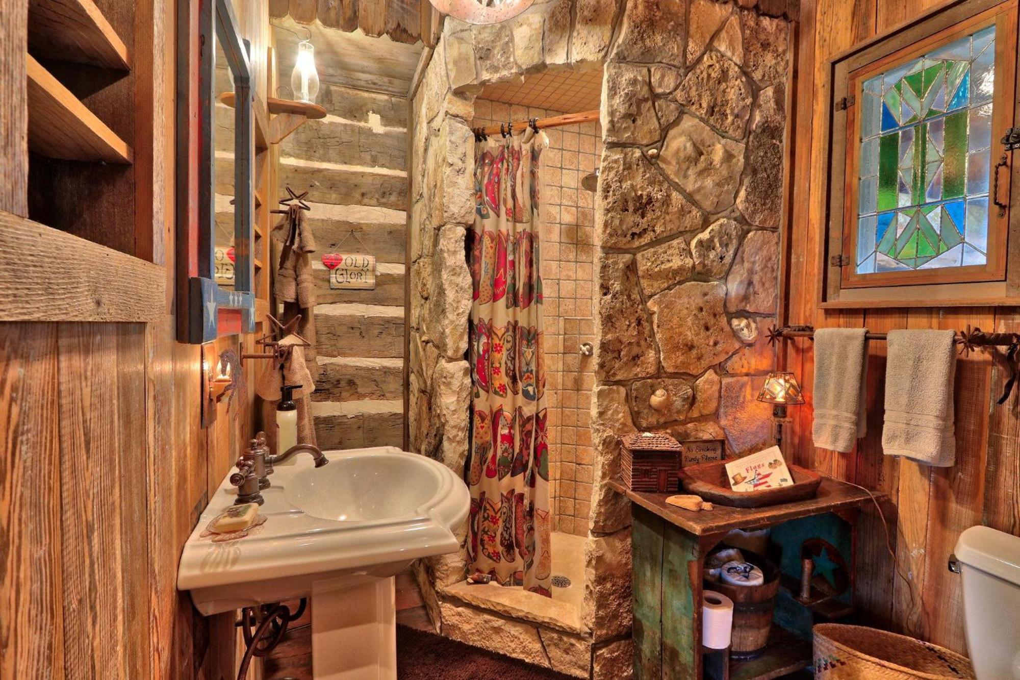 Log Cabin At Old Glory Ranch Wimberley Exterior photo